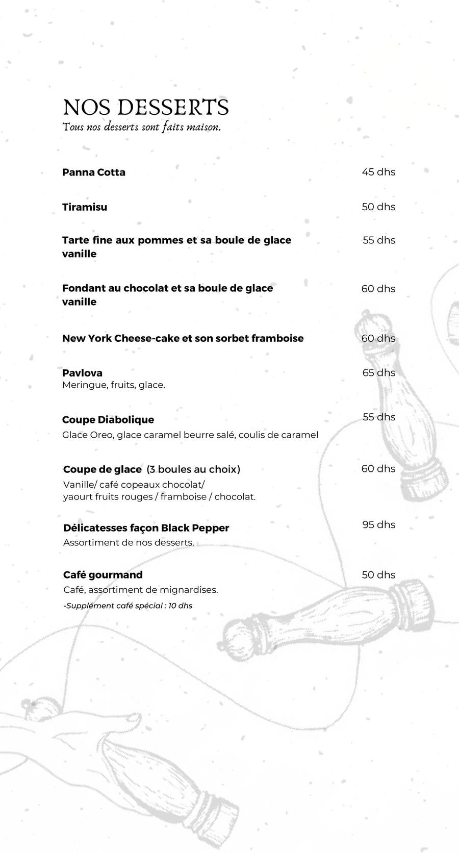 MENU Black Pepper Meknes 2024 Les meilleurs Restaurants à Meknes EAT.MA